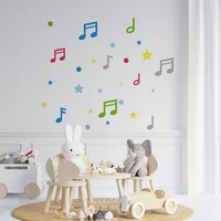 Vinilo Infantil De Notas Musicales S 100X85Cm