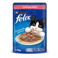 Comida Húmeda Para Gato Salmón Salsa Felix 85g