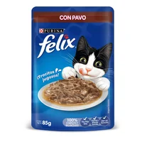 Comida Húmeda Para Gato Felix Pavo 85g