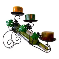 Vinero De Mesa Con 3 Soportes Para Velas