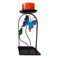 Candelabro De Mesa Jardín Mariposa Azul