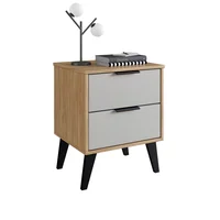 Mesa Noche 2 Cajones 859 Nogal Blanco 57X45X38.6