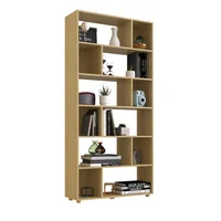 Librero Biblioteca Multiusos 736 Nogal 187X90X30
