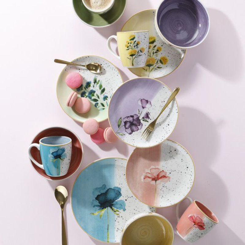 Vajilla Cerámica Armonía Puestos 16 Piezas Multicolor CORONA