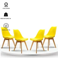 Set X4 Silla Auxiliar Milano 46.5X39X85 Amarillo