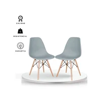 Set X2 Silla Auxiliar Eames 39X45X85 Gris
