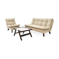 Sala Toulouse Tela Beige + Mesa Dakota