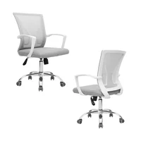 Set X2 Silla Escritorio Giratoria Gris Mat Bonno