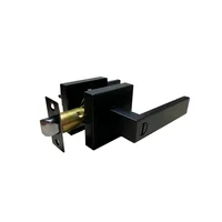 Cerradura Manija Cuadrada Para Baño Negro Set X 10 Unidades