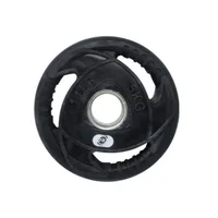 Disco Olímpico De 5 Kg Encauchetado Color Negro
