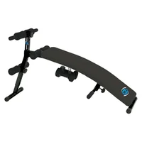 Banco Abdominal Curvo Multipropósito Capacidad 120 Kg Con 2 Mancuernas 1Kg