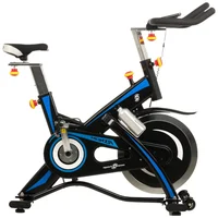 Bicicleta Spinning Monza Con Ciclocomputador Capacidad 150 Kg Color Azul