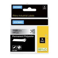 Cinta Rhino Poliester 19mm Texto Set X 5 Unidades