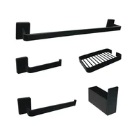 Kit Accesorios Baño X 5 Onix Negro Inkorporar