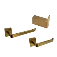 Kit Accesorios Baño X 3 Grazia Oro Mate Dorado Inkorporar