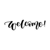 Vinilo Texto De Bienvenida Welcome S 88X22Cm
