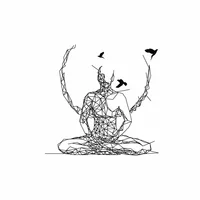 Vinilo Decorativo Geométrico Yoga M 120X114Cm