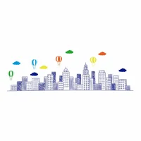Vinilo Decorativo Skyline Infantil 150X34Cm