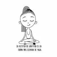 Vinilo Baby Yogi Con Texto Xl 77X138Cm