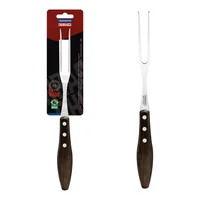 Tenedor Trinchante Mediano Para Asador Acero Inoxidable/Madera 40 Cm
