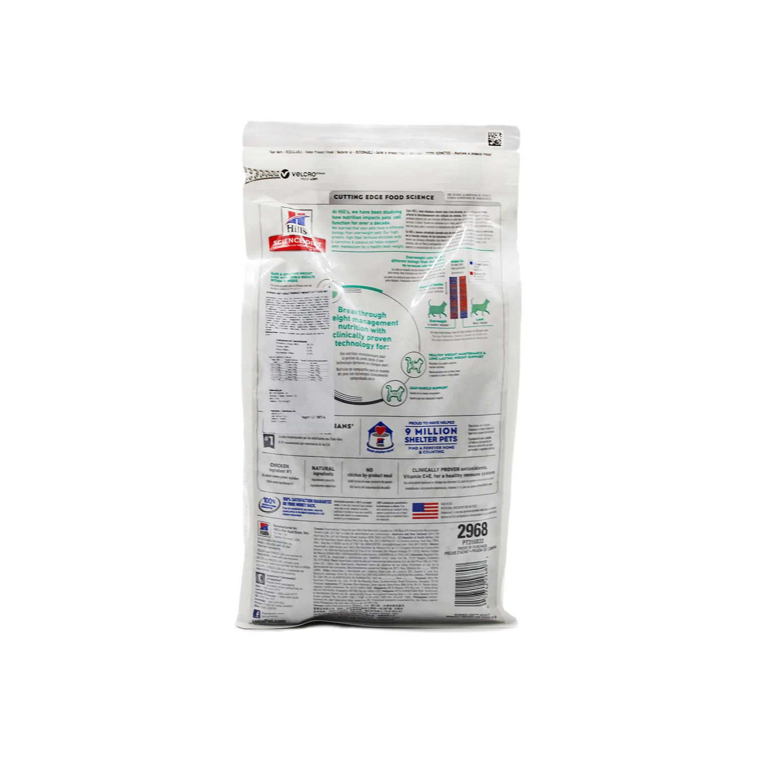 Comida Seca Para Gato Adulto Hills Perfect Weight 3lb 3