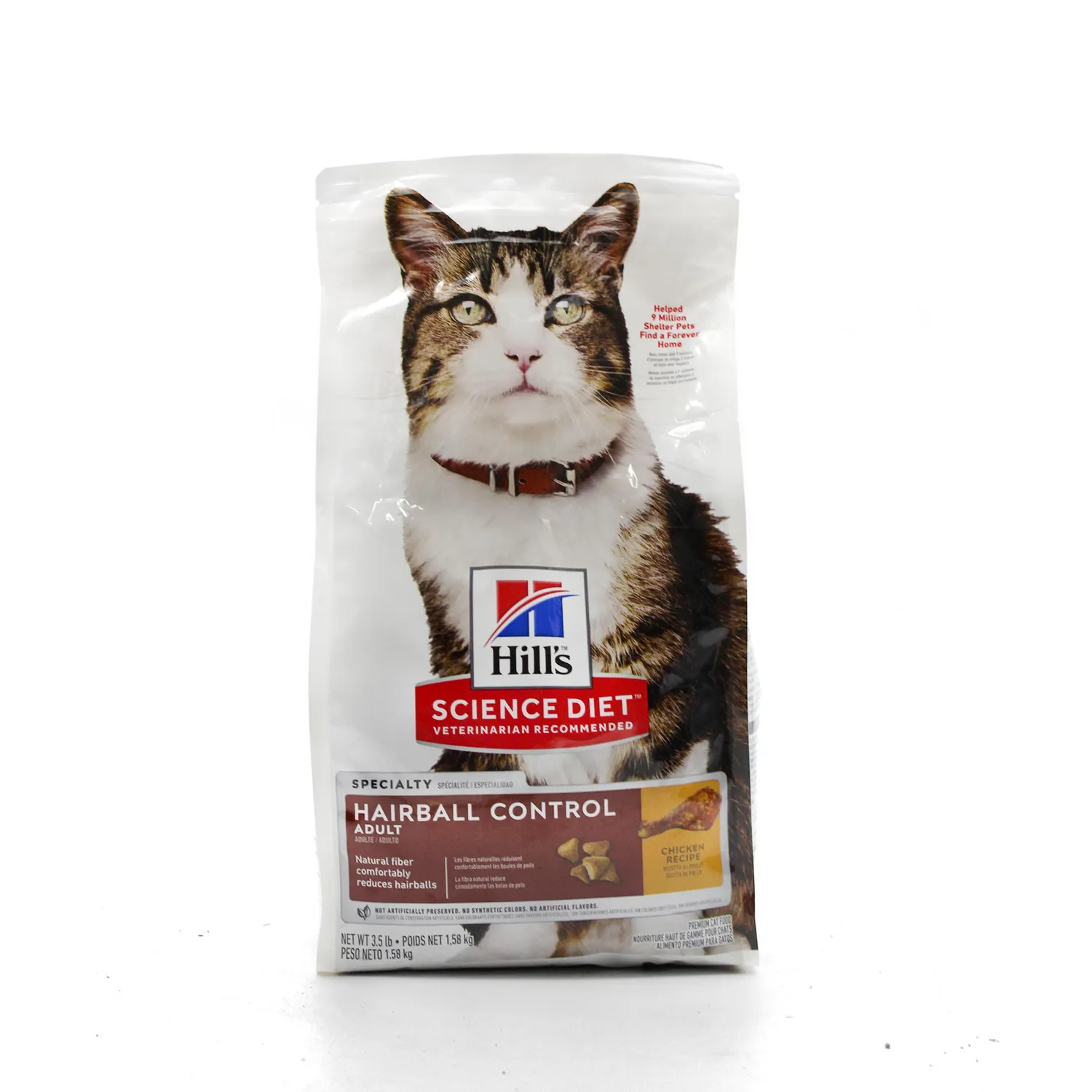 Comida Seca Para Gato Adulto Hills Hairball Control 3.5lb