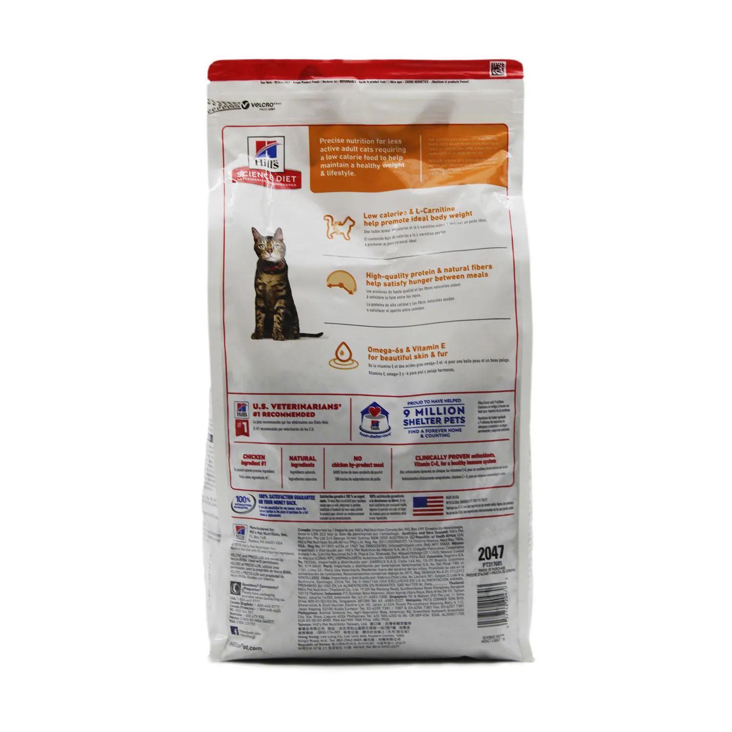 Comida Seca Para Gato Adulto Hills Light 16lb 3