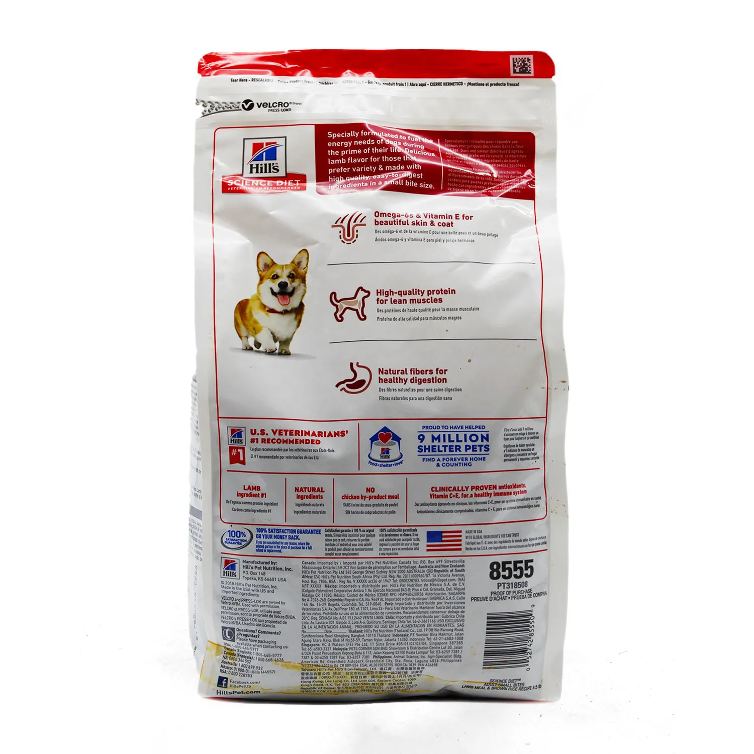 Comida Seca Para Perro Adulto Hills Lamby Rice 7.03kg 3
