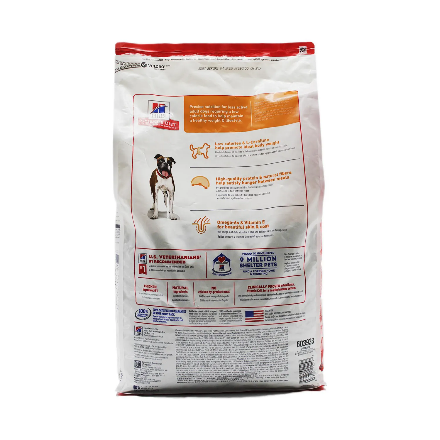 Comida Seca Para Perro Adulto Hills Light Ob 6.8kg 3