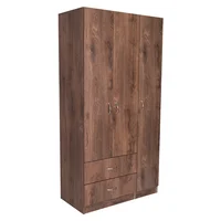 Closet Austral 3 Puertas 180X90X47Cm Café/Blanco