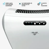 Purificador de Aire Vornado HEPA Blanco Cobertura de 20 Metros Cuadrados