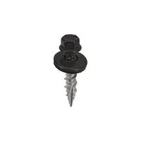 Tornillo M-W Color Negro para construcción Metálica N. 9 X 2.54 cm
