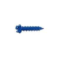 Tornillo De Cabeza Ranurada Hexagonal Azul De 1/4