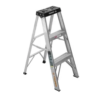 Escalera 0.9 m 3 Escalones 2 Pasos Tijera Aluminio Tipo III 150 kg Truper