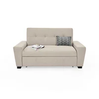 Sofá Cama 2P Reclinable Hamburgo 86X160X87 Beige