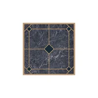 Baldosa de Vinilo para Piso Diseño Azul/Dorado