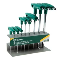 Juego de Llaves 9 Piezas Hexagonales Allen Mango en T mm Sata