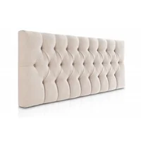 Cabecero Tapizado Tela Base Cama King Rombos Marfil