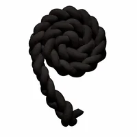 Cojín Protector Para Cuna Trenza 3 Metros Negro