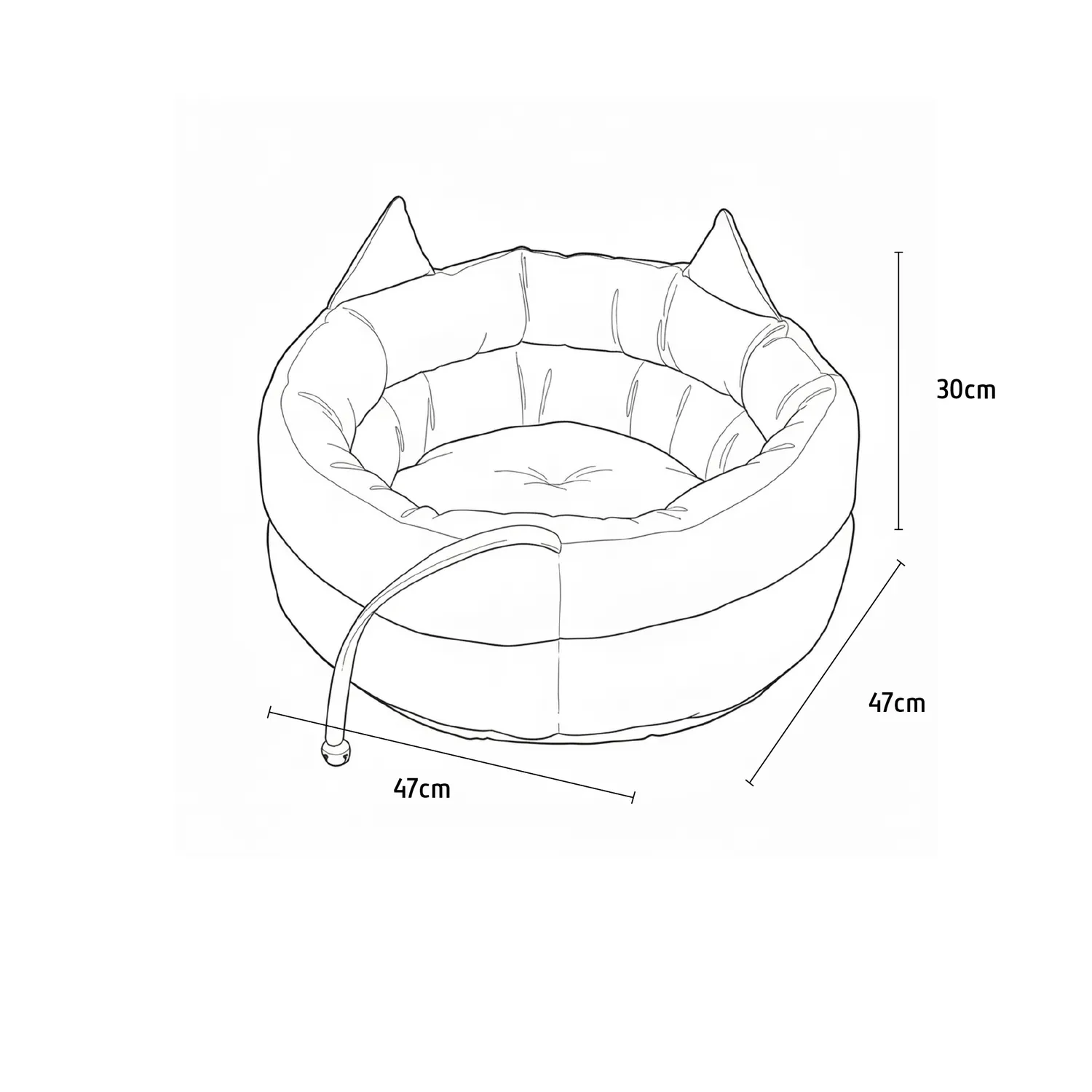Cama Para Gato Francesa 47x47x30cm + Kit Juguete Gato Petizoos 5