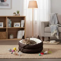Cama Para Gato Francesa 47x47x30cm + Kit Juguete Gato Petizoos