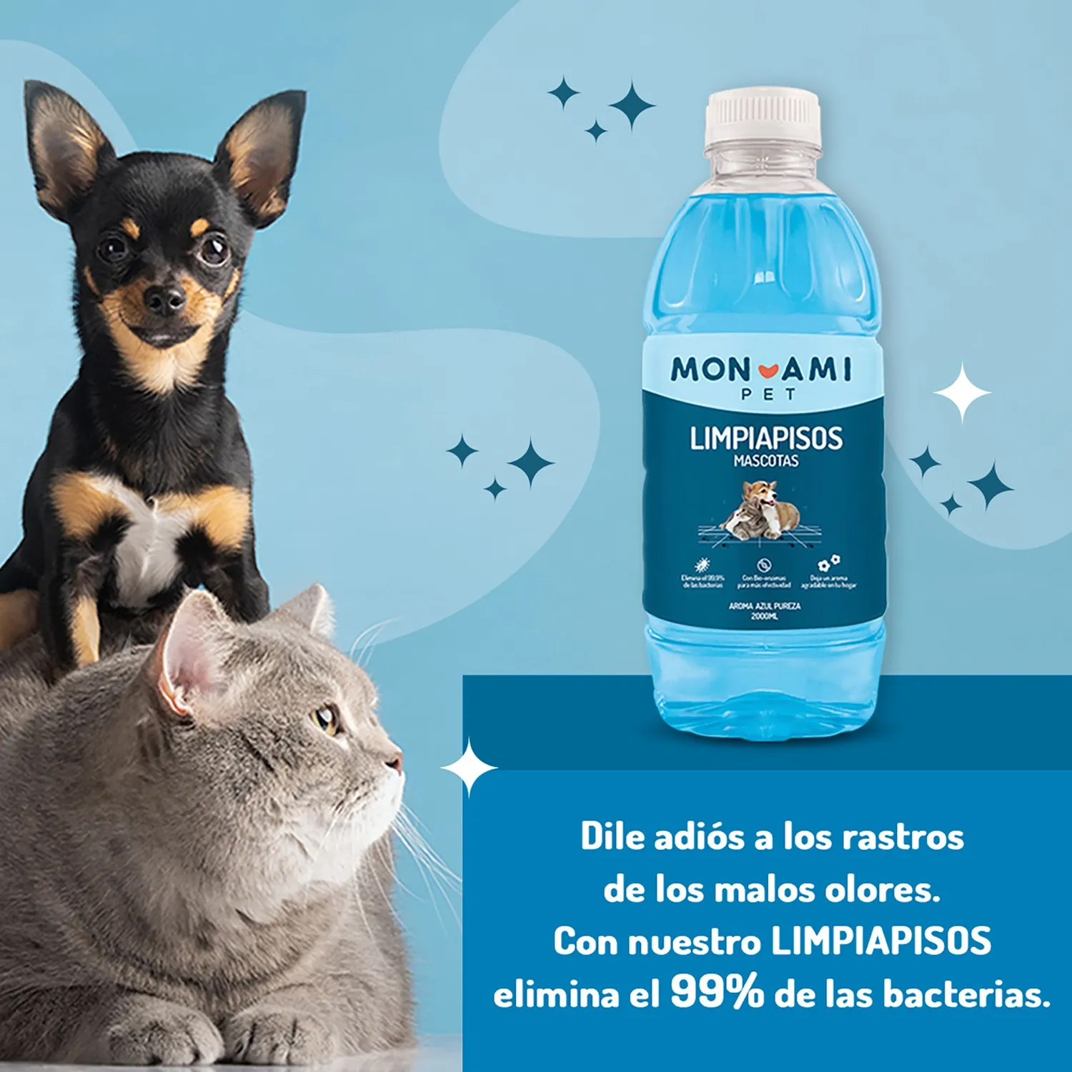 Limpiador Pisos Para Perro Multiusos Mon Ami 2000ml 3