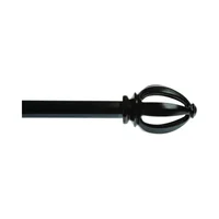 Barral Extensible Kenney Negro Para Cortinas De Montaje En Pared