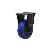 Rueda Rígida Color Negro-Azul De 10.16 Cm