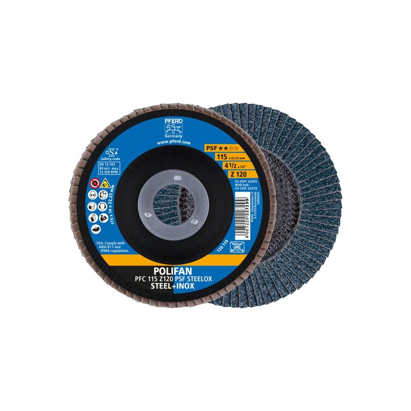 Pferd Polifan® Z Sgp Curve Steelox Flap Disc Ddd | Meses sin interés