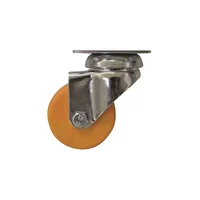 Ruedas Giratorias Shepherd de Poliuretano Amarillo con Alta Resistencia