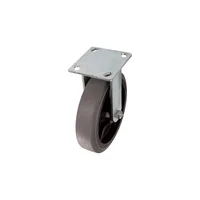 Rueda Rígida Shepherd Hardware con Base de Placa y Llanta de Goma Termoplástica
