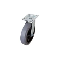 Rueda Giratoria Shepherd Hardware con Base Plana y Rueda de Goma Termoplástica