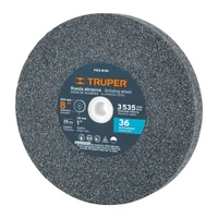 Piedra Abrasiva de 8 Pulgadas para Esmeril Grano 36 Espesor 1 Pulgada Truper
