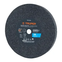 Piedra Abrasiva 10 Pulgadas para Esmeril Grano 36 Espesor 1.1/4 Pulgada Truper